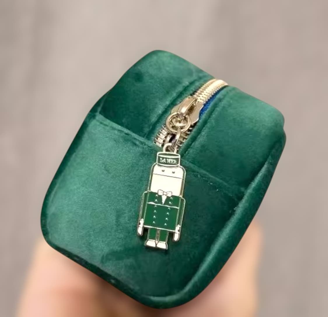 라메르 LA MER 그린 벨벳 손잡이 미니 파우치 (새제품) 상품이미지4
