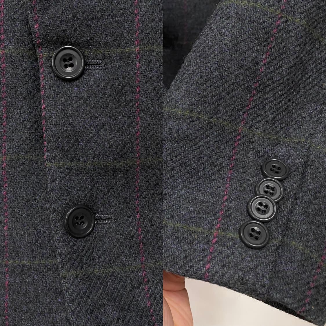 닥스 퓨어울 체크 싱글 블레이저 상품이미지5