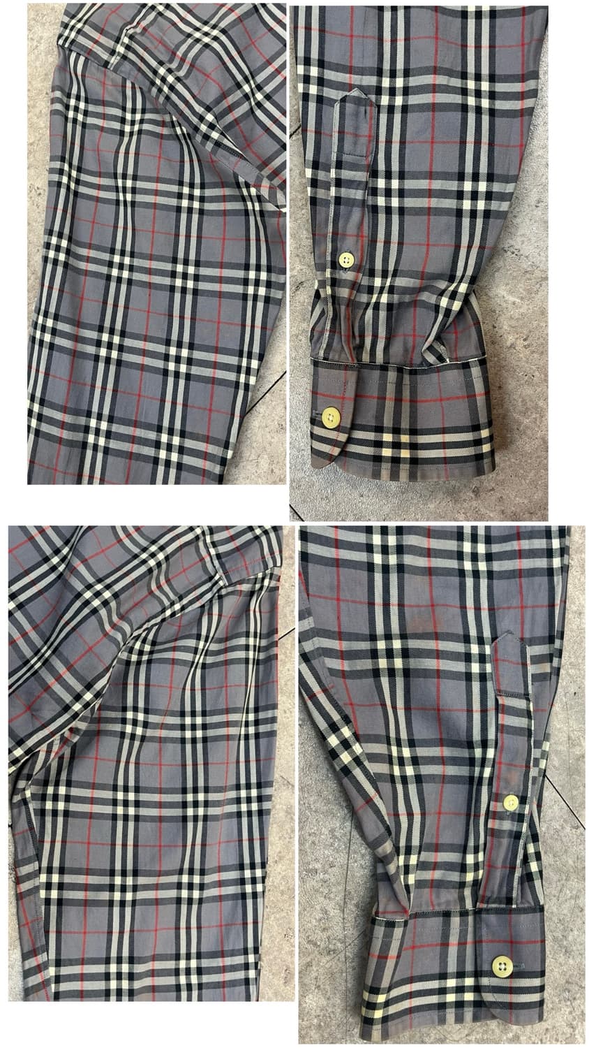 버버리 코튼 체크 셔츠 95(M) #csz3236 상품이미지10