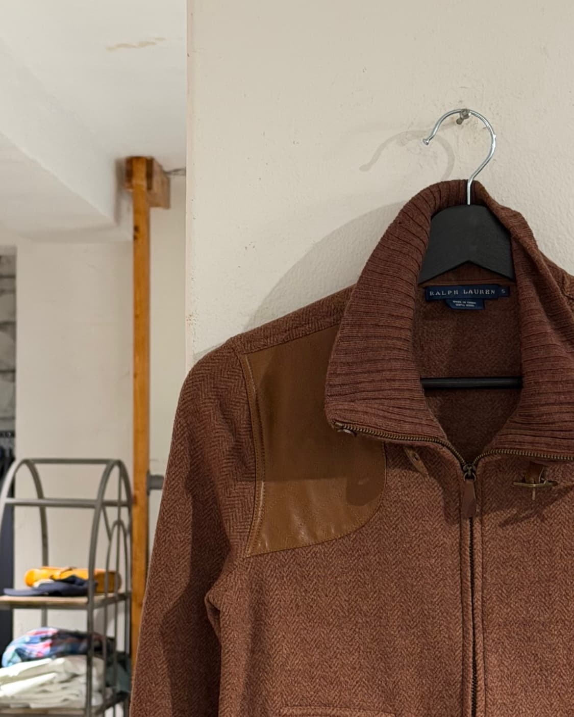 랄프로렌 브라운 우먼스 울 하이넥 집업 상품이미지2