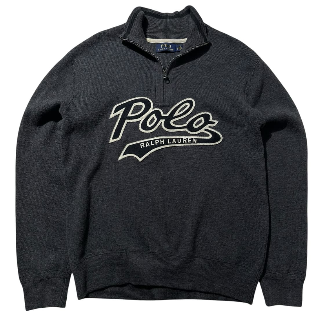폴로 랄프로렌 로고 스펠아웃 하프집업 니트 상품이미지1