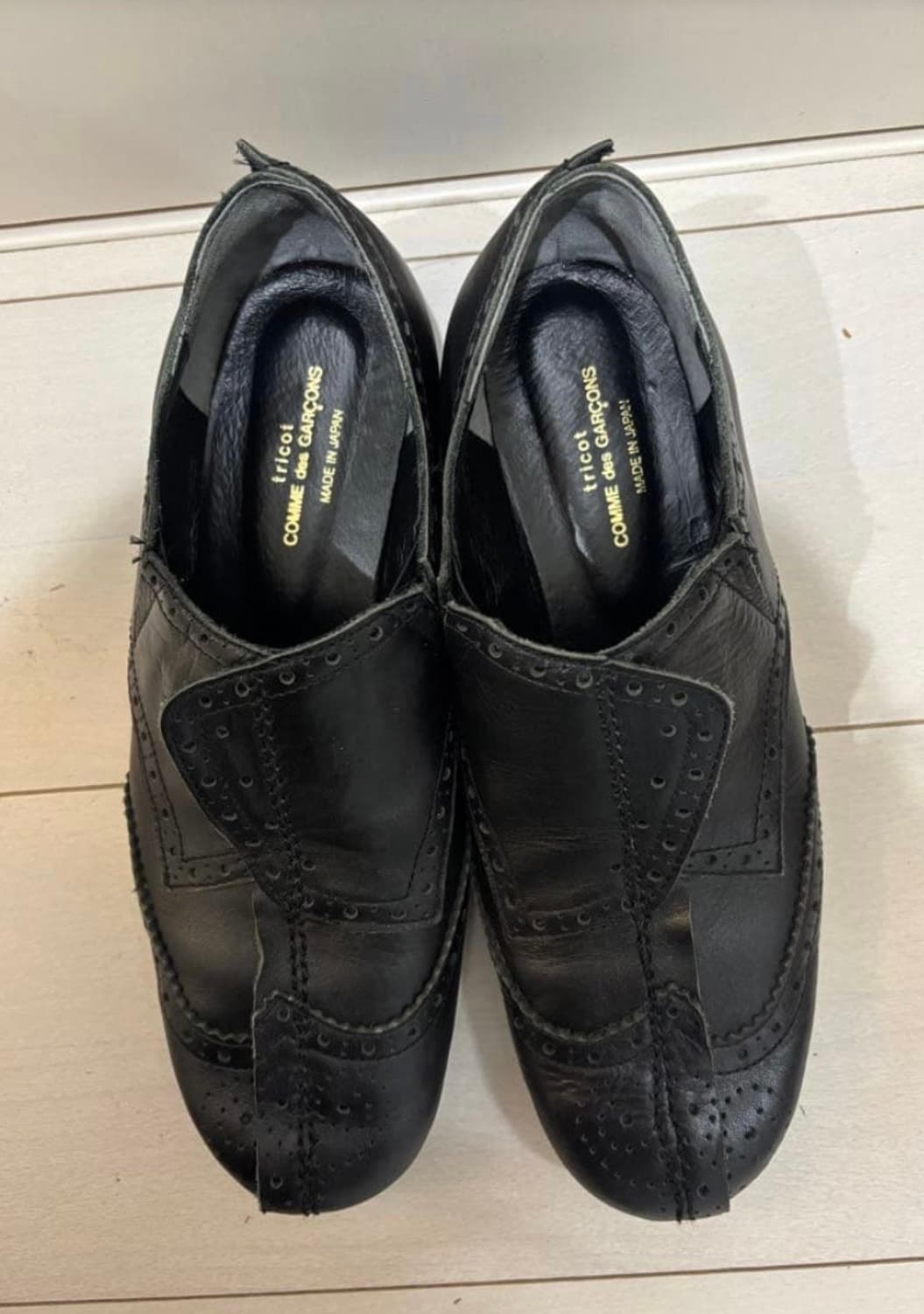 꼼데가르송 트리콧 더비 윙팁 레더 슈즈 상품이미지1