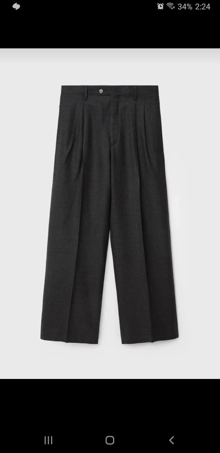 25AW 오라리 슈퍼 라이트 울 투턱 슬랙스 차콜 5 상품이미지1