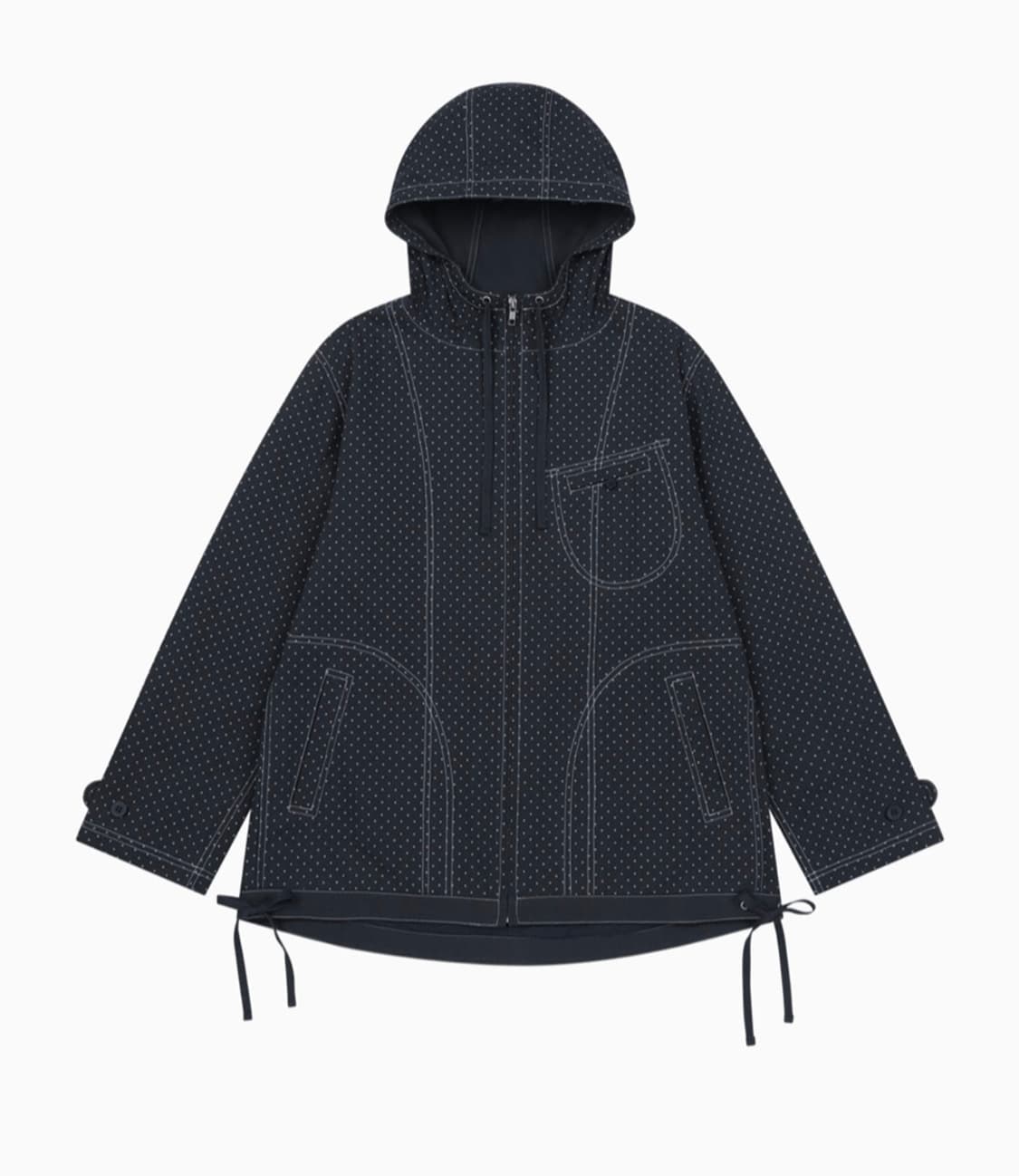 오헤시오 스티치 도트 후드집업 상품이미지1