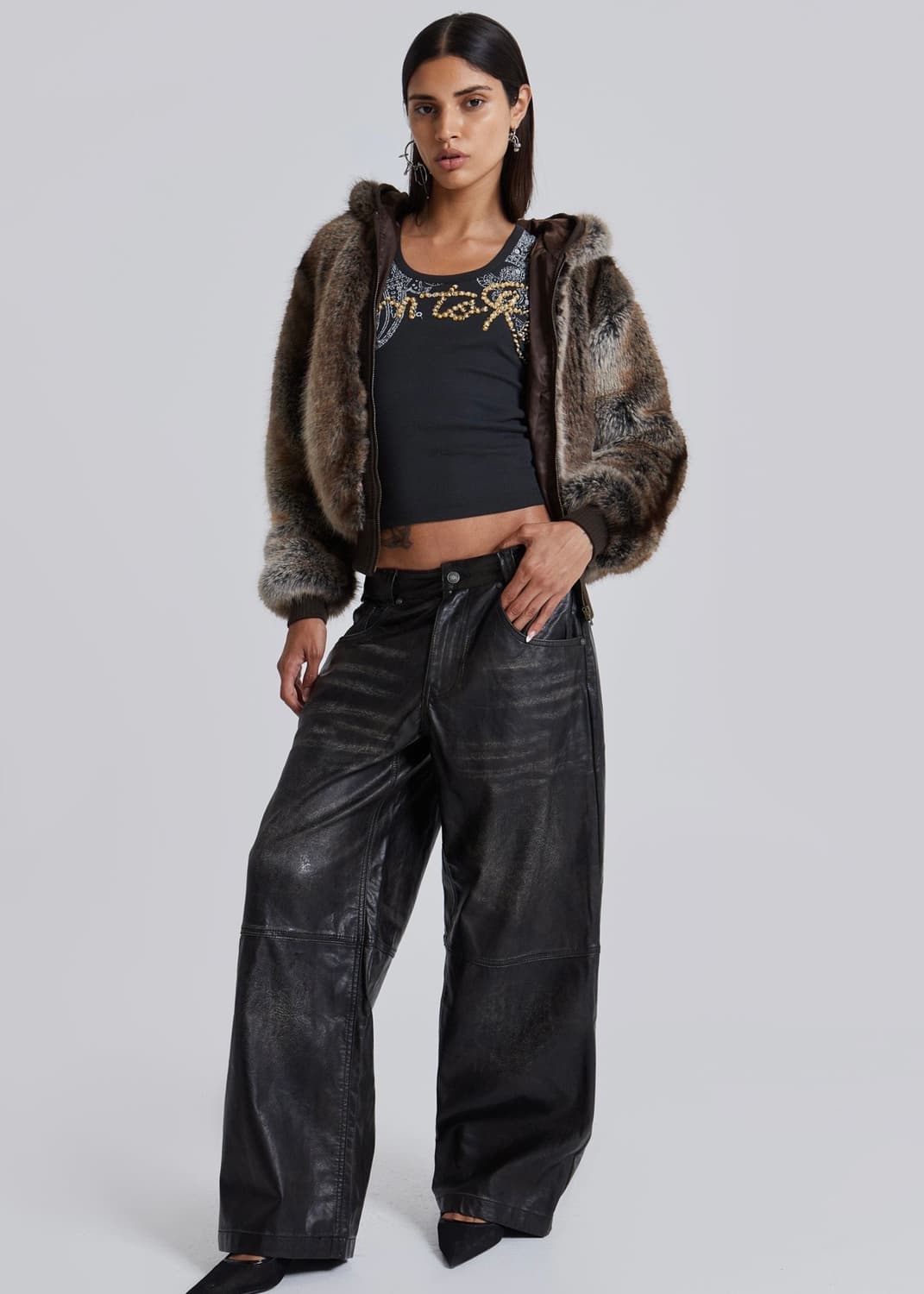 제이디드런던 Ash Faux Leather 콜로수스 트라우저 상품이미지6