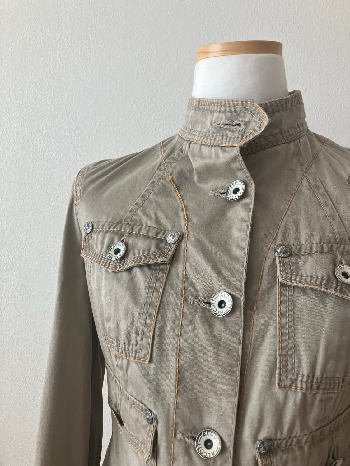 ALCOTT 여성 코튼 빈티지 자켓 XS y2k 딱붙핏 슬림핏 상품이미지2