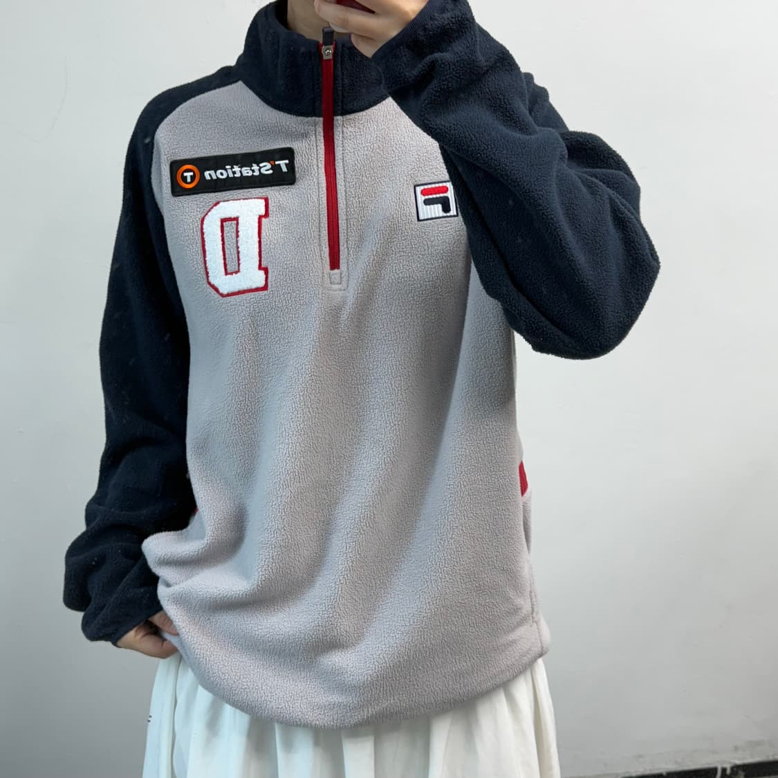 [XL] 휠라 두산베어스 반집업 플리스 상품이미지2