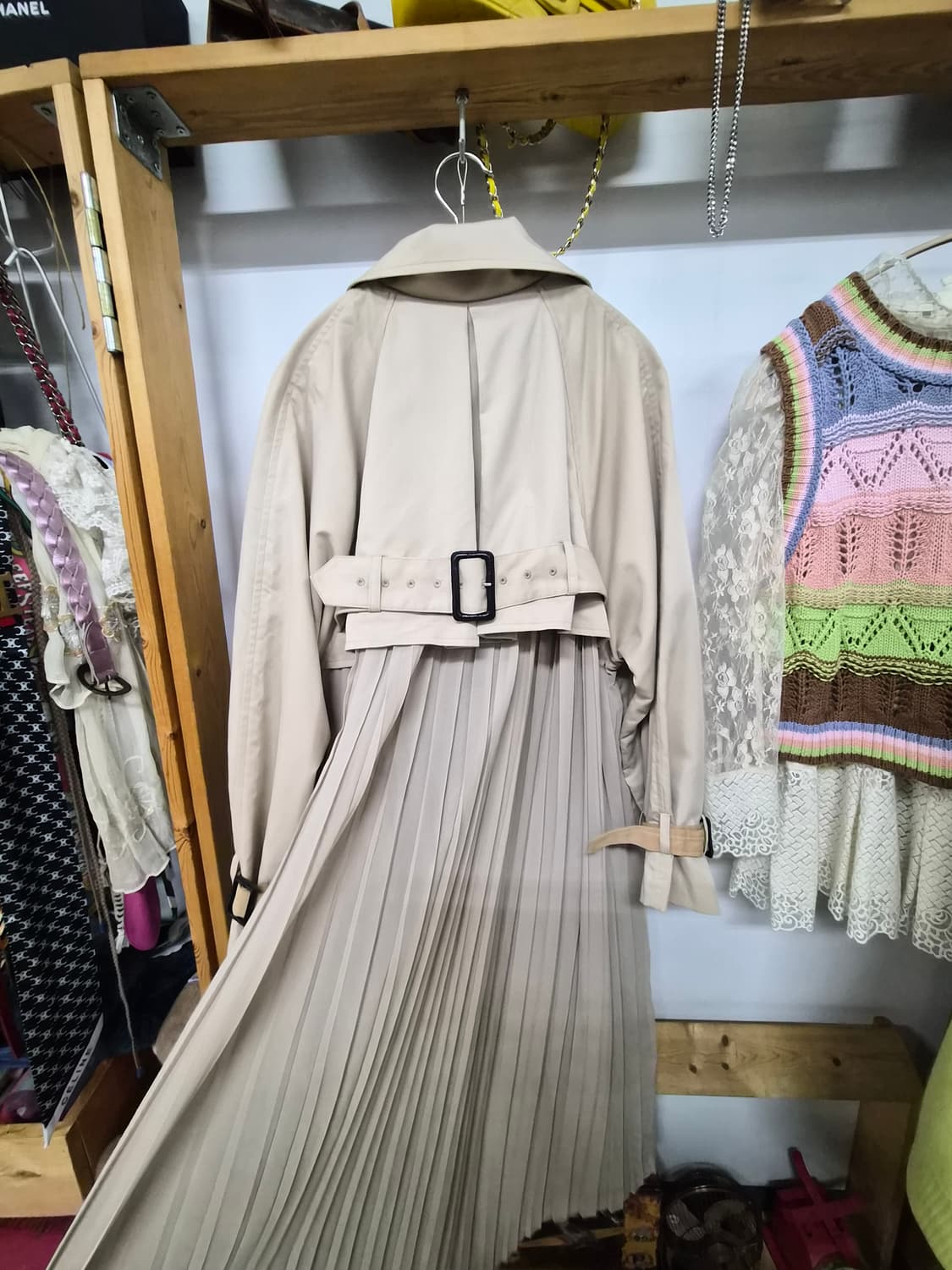 Ameri 쉬폰프릴 프리미엄 트렌치코트 상품이미지7