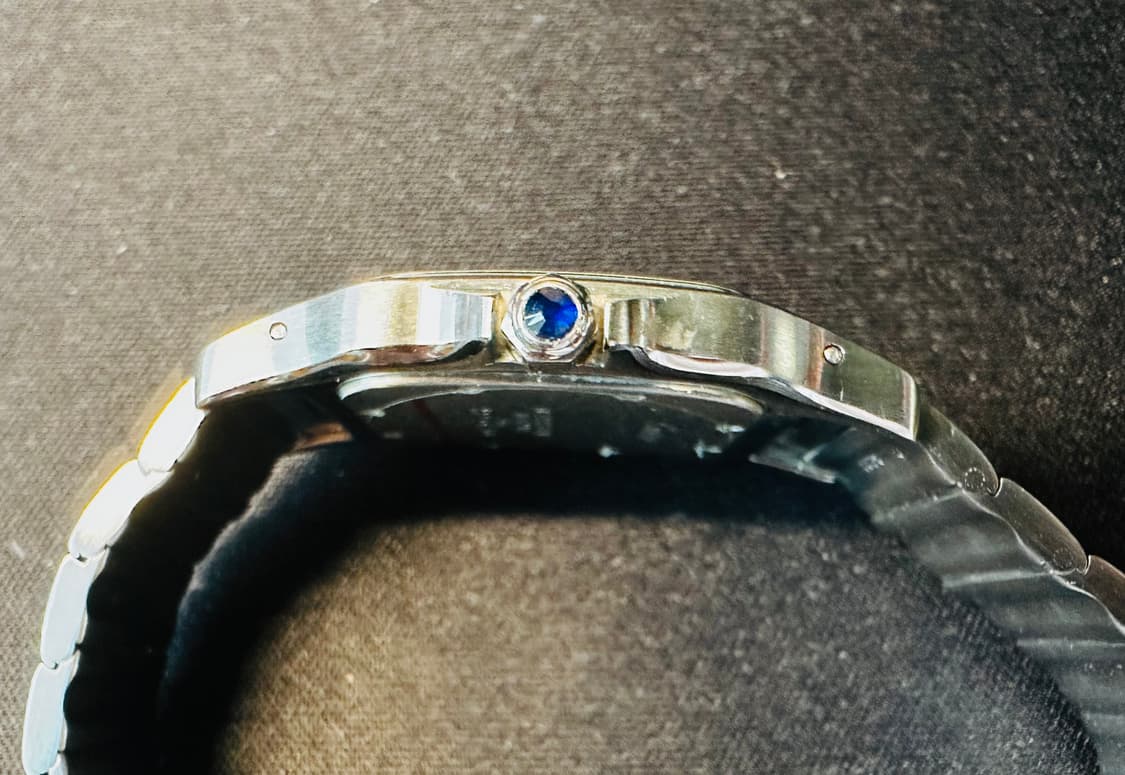 까르띠에 산토스 갈베 블루 다이얼 29mm 쿼츠 시계 판매 상품이미지5