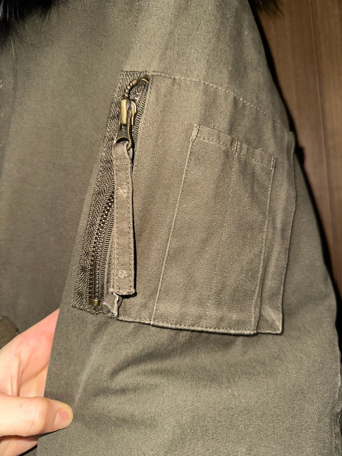 오렌지 카운티 쵸퍼스 자수 울프죠 야상 퍼자켓 패딩 펑크 N2B 밀리터리 상품이미지5