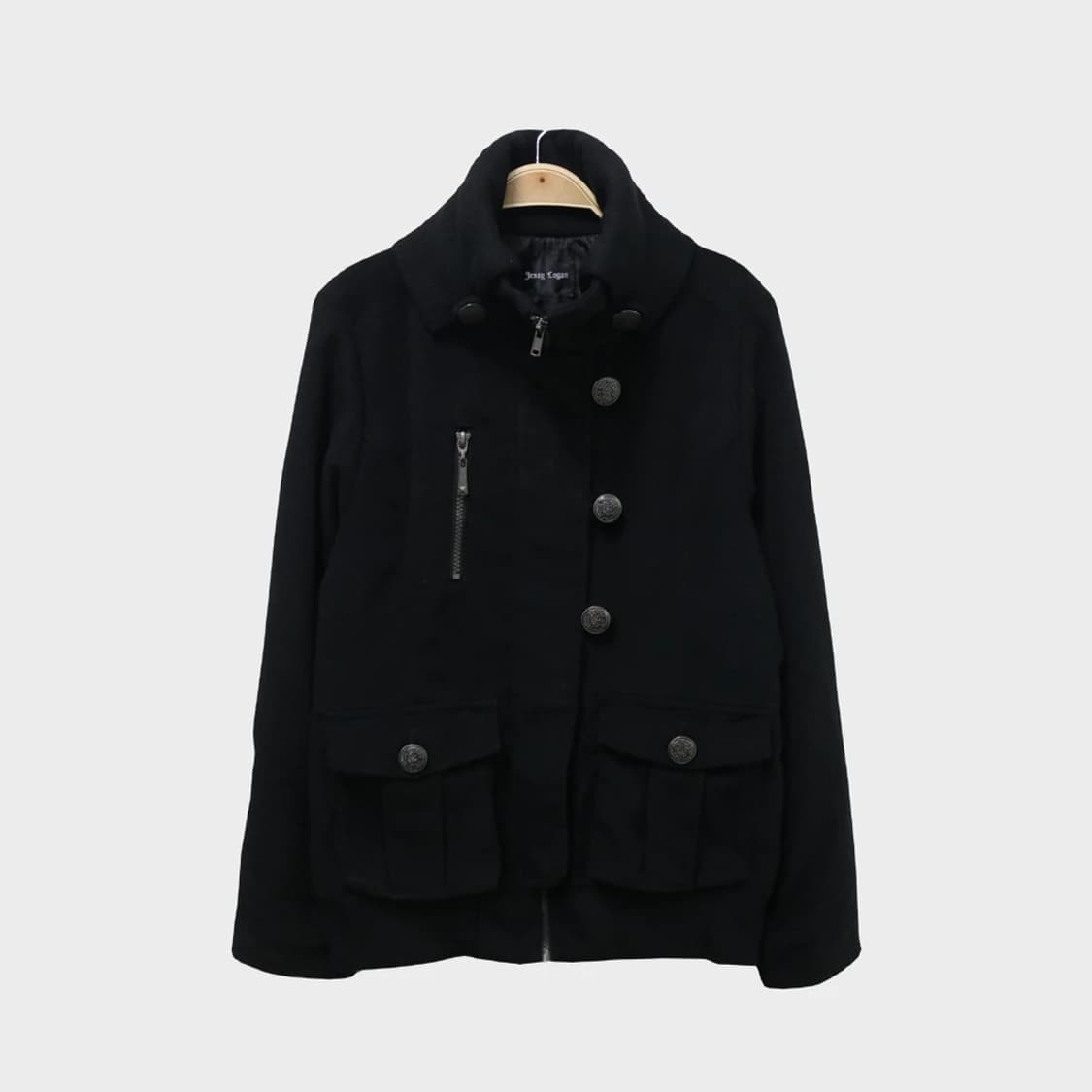 JESSY LOGAN 하이넥 앞 포켓 자켓 63720 상품이미지1