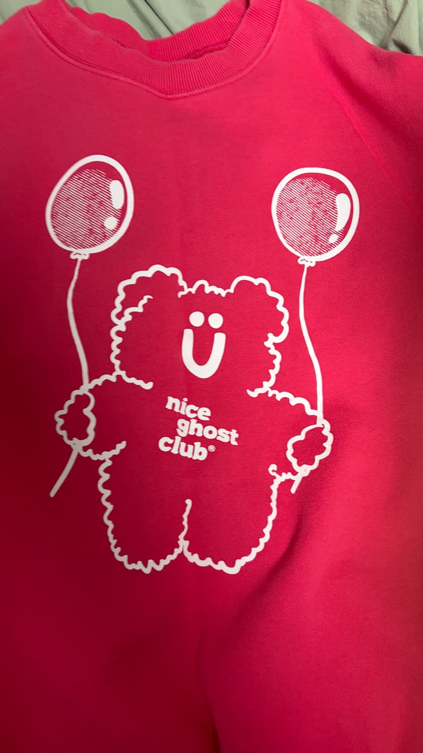 나이스고스트클럽 핫핑크 맨투맨 상품이미지1
