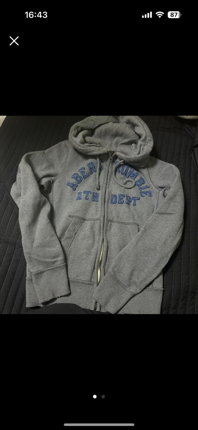 아베크롬비 그레이 후드집업 S 상품이미지1