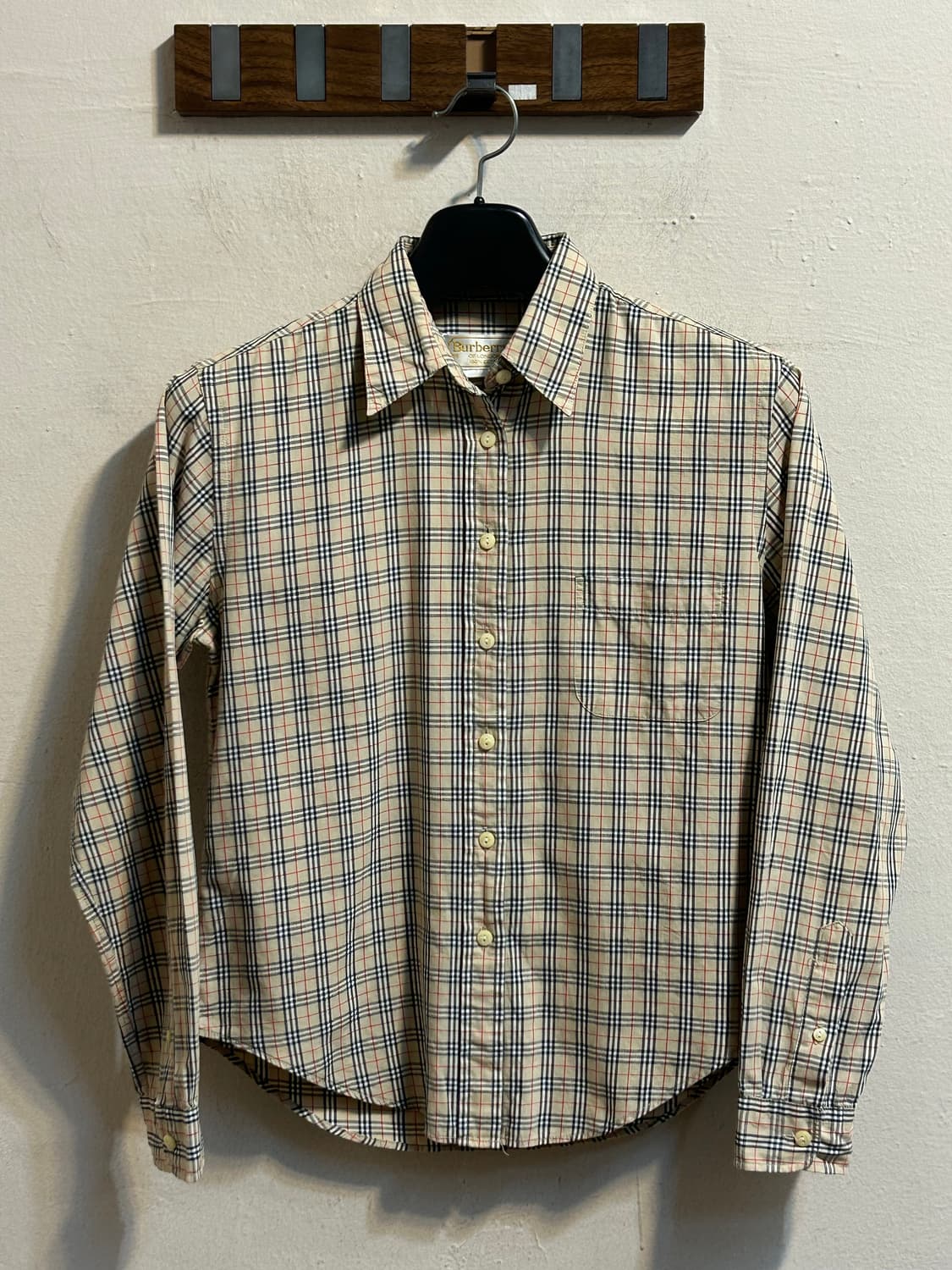 버버리 포켓 체크 코튼 셔츠 상품이미지1