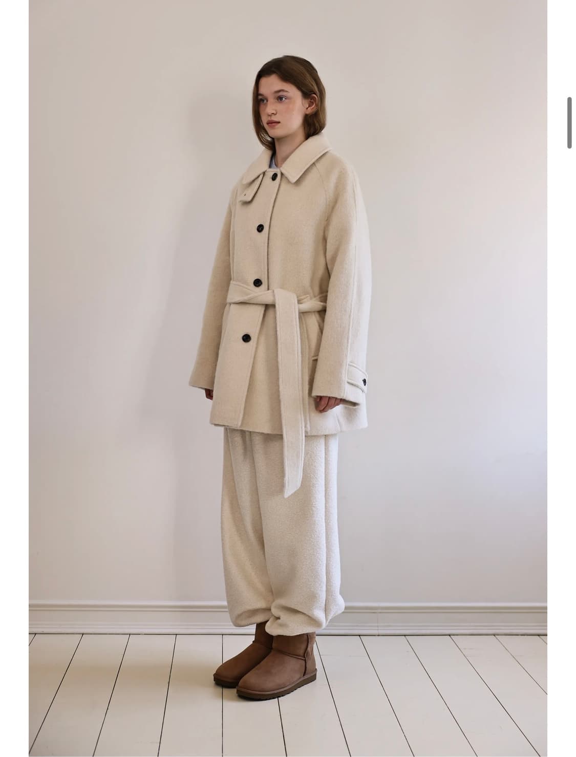 앤니즈 알파카 벨티드 하프 코트(새상품) 상품이미지2