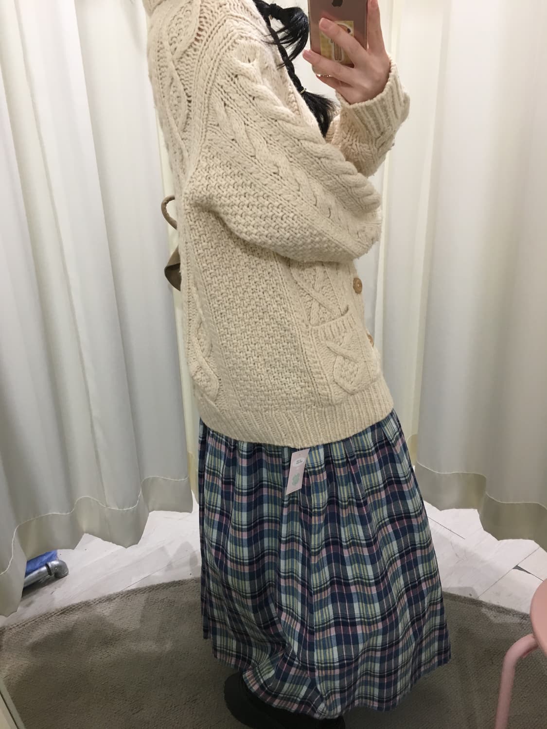 헤비울 버튼 가디건 상품이미지5