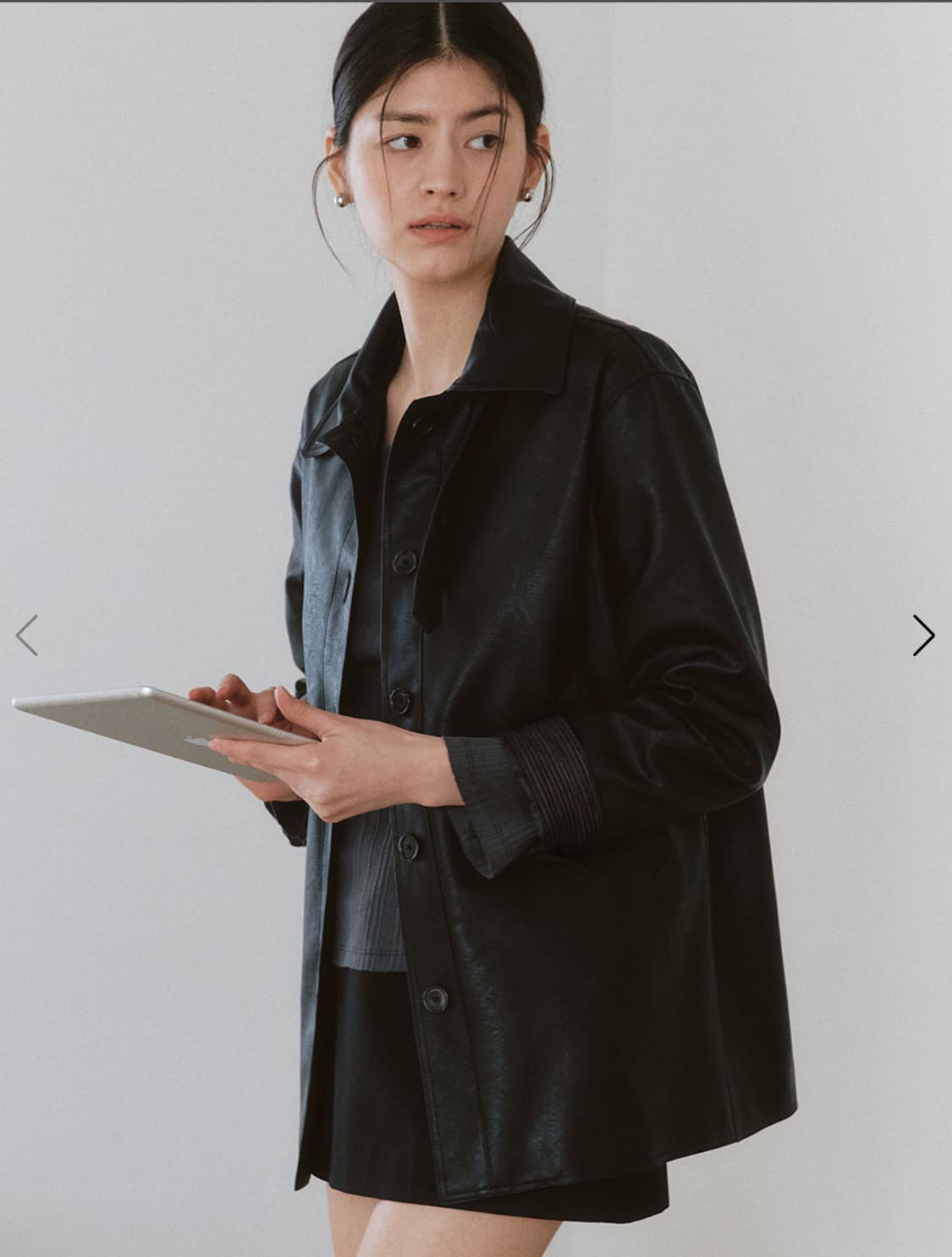 아워코모스 싱글 레더 자켓 상품이미지1