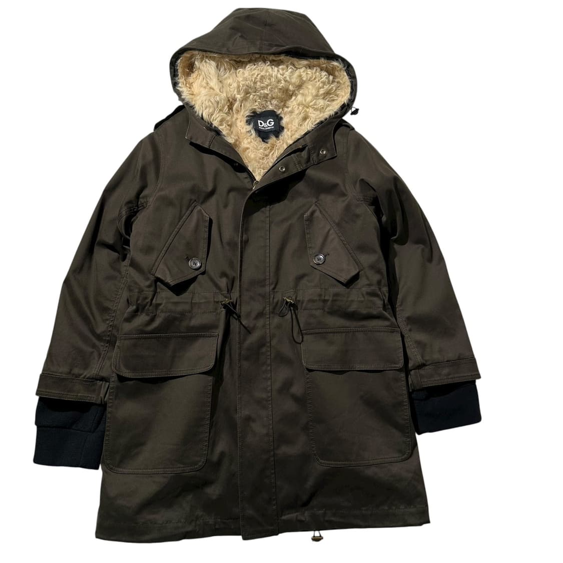 돌체 앤 가바나 D&G 양털 라이닝 후드 야상 자켓 상품이미지1