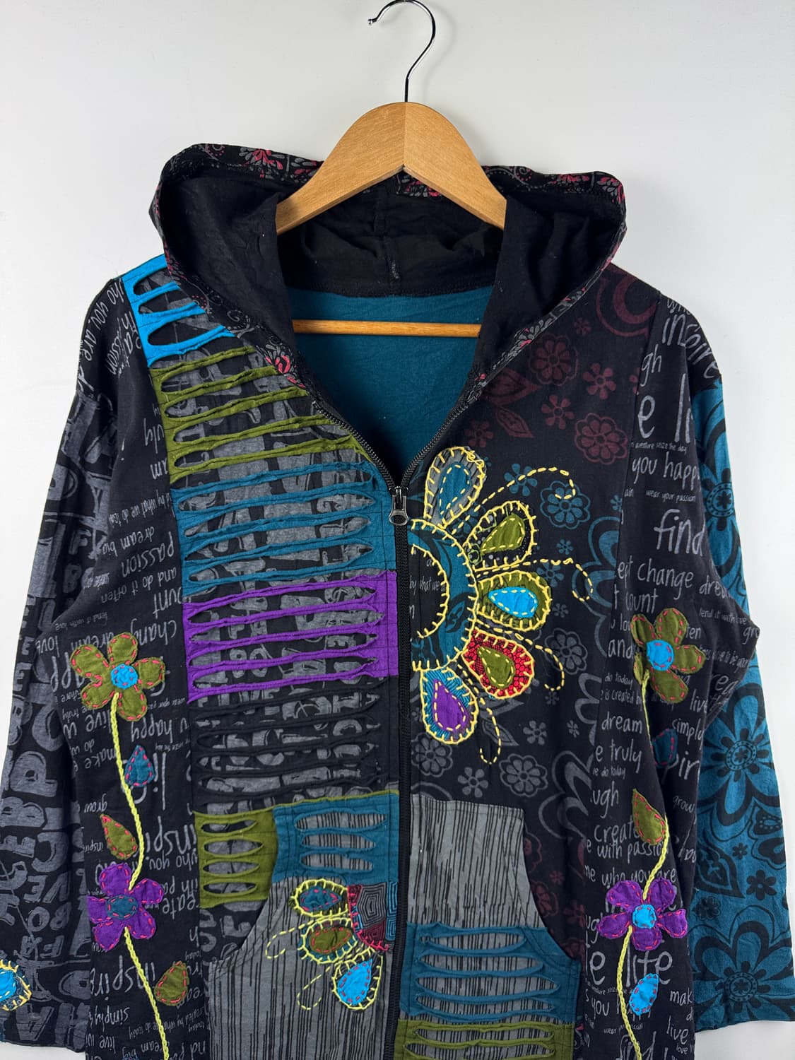 JPN 히피 패치 카르마 롱후드집업1751 상품이미지3