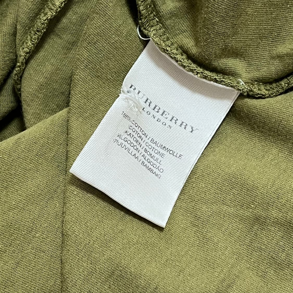 [정품] 버버리 올리브체크 라운드 긴팔티 [ M ] 상품이미지7