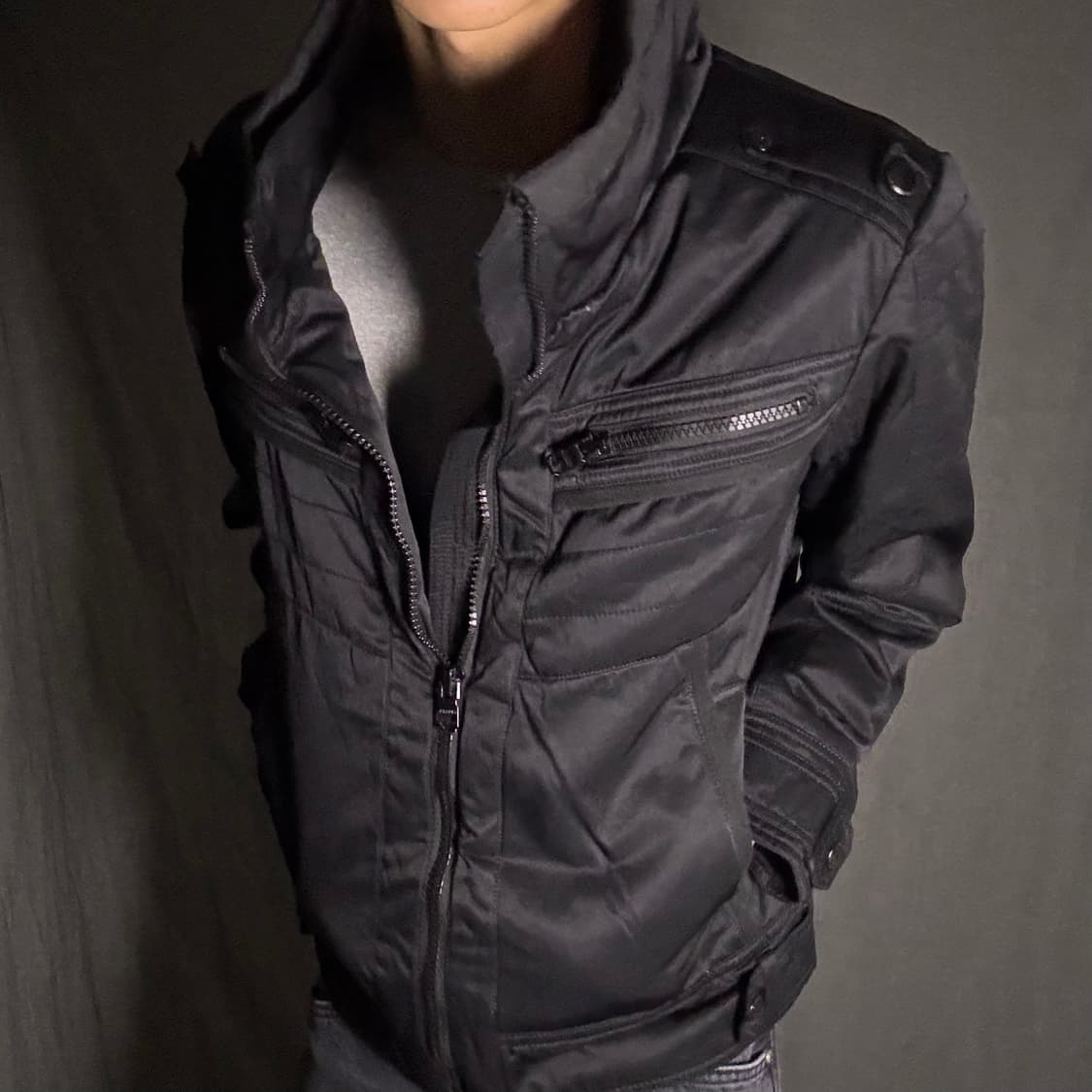 y2k 바이커 자켓 블랙 105 상품이미지1