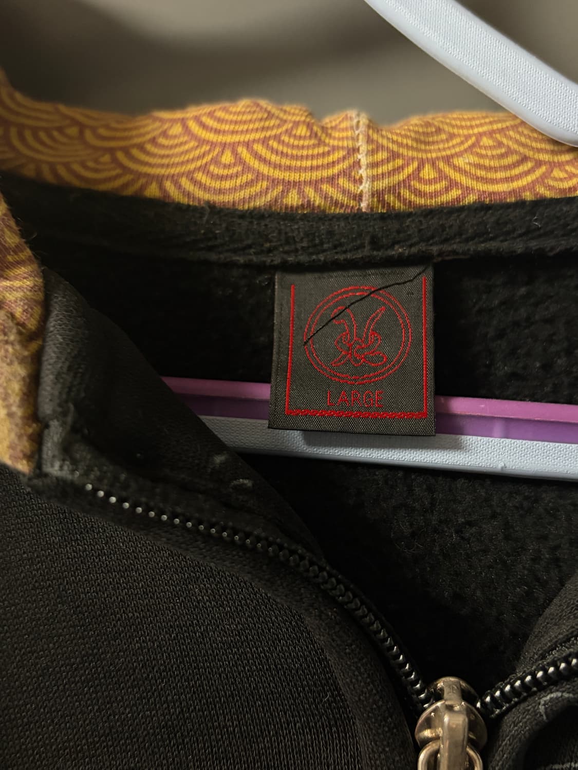 오리엔탈 잉어 자수 후드 집업 상품이미지5