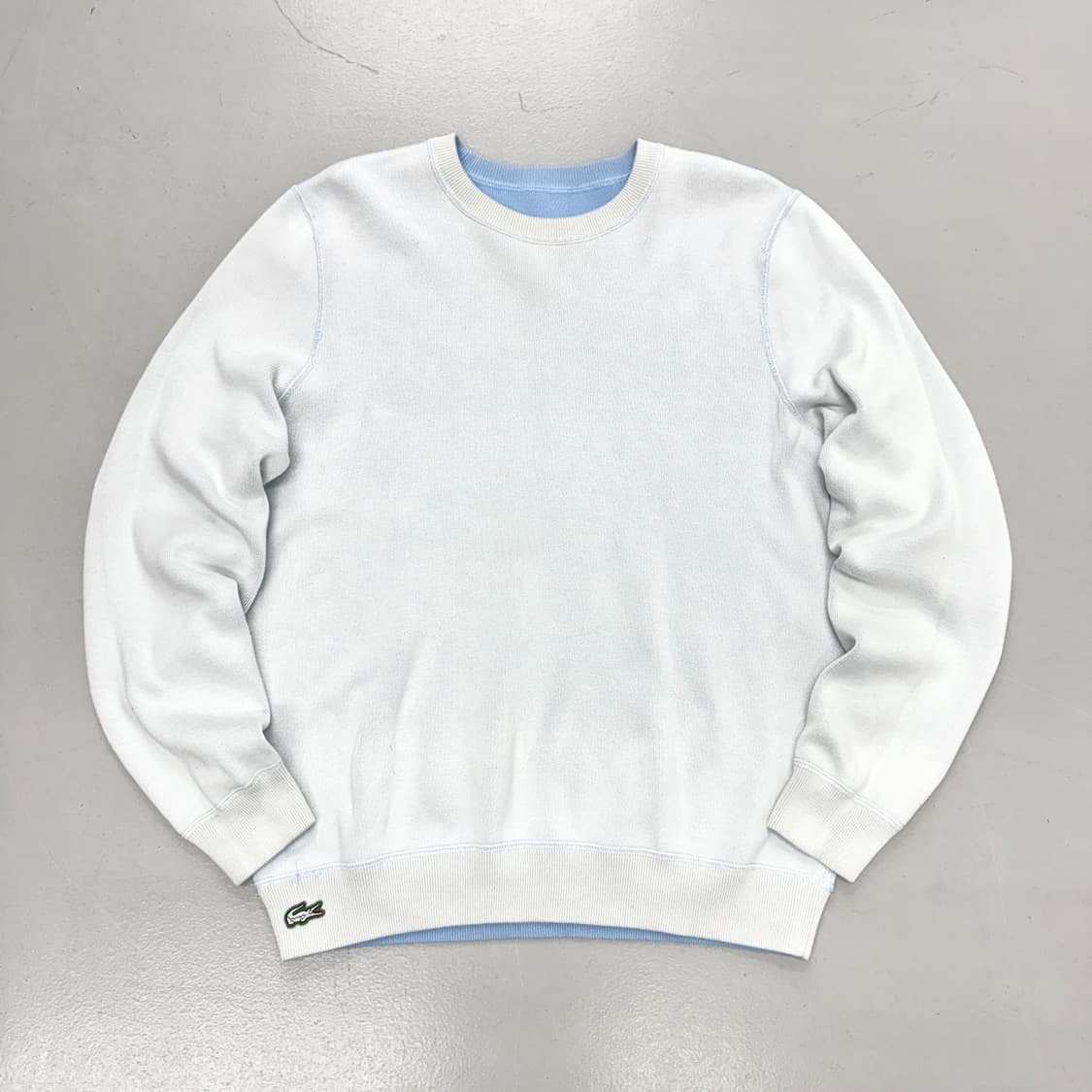 라코스테 리버시블 하늘색 색감 맨투맨 상품이미지7