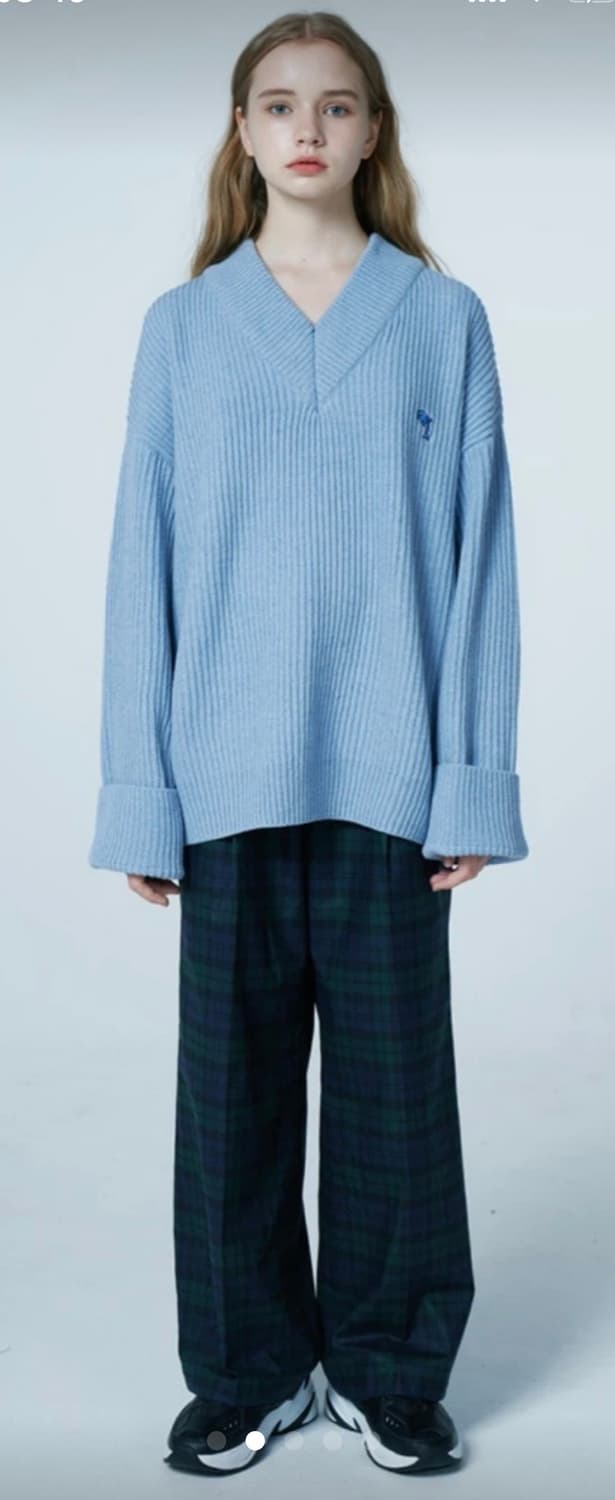 와이케이 돌핀 자수 울니트 스카이블루 상품이미지2