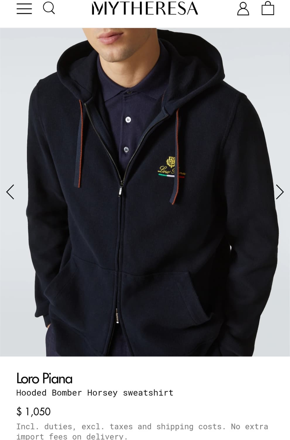 로로피아나 홀시 후드 집업 상품이미지8