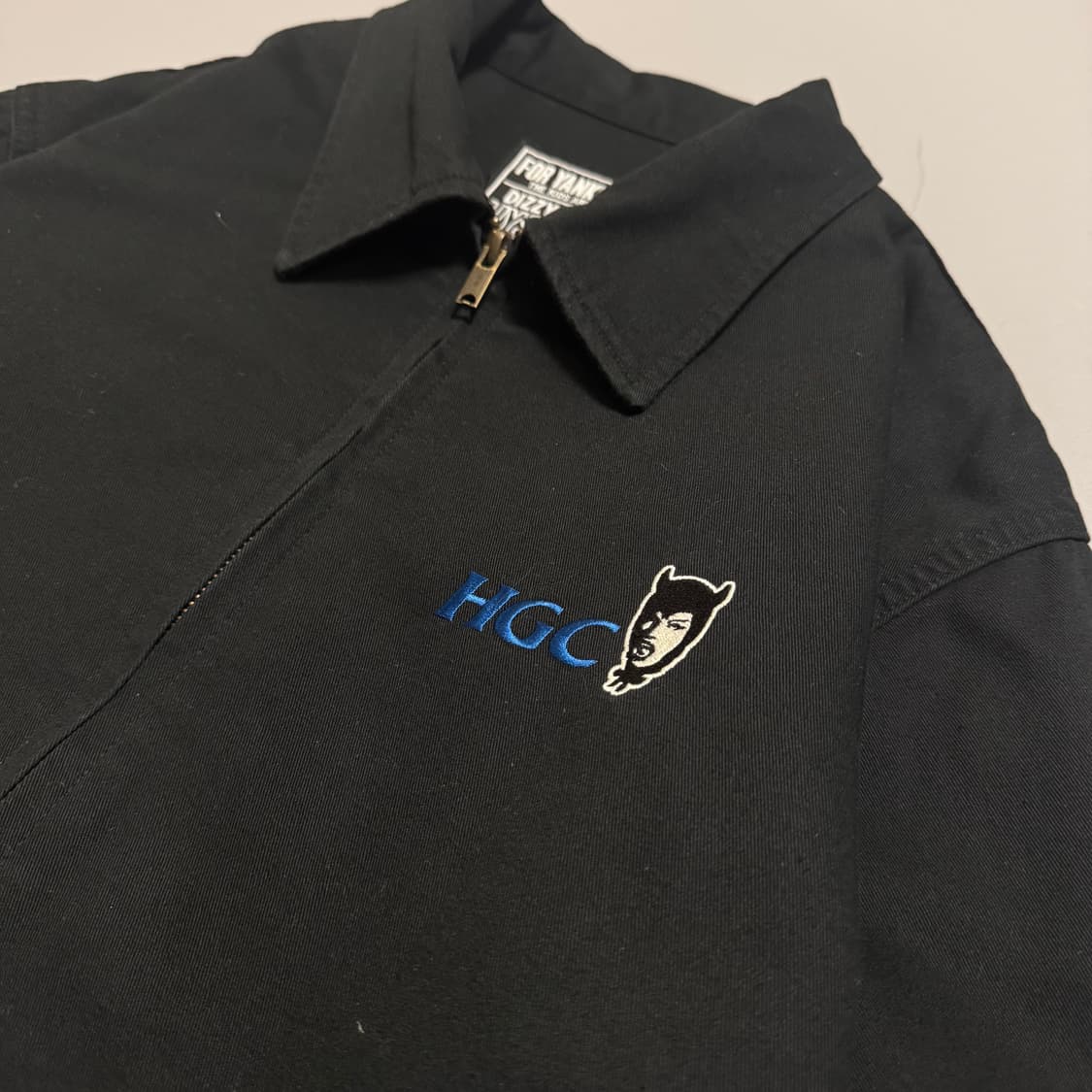 히스테릭글래머 블랙컬러 HGC 자수로고 코튼 워크 자켓 상품이미지4