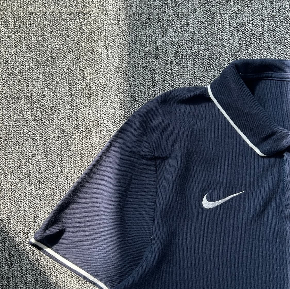 나이키 코튼 네이비 반팔 카라티 상품이미지3