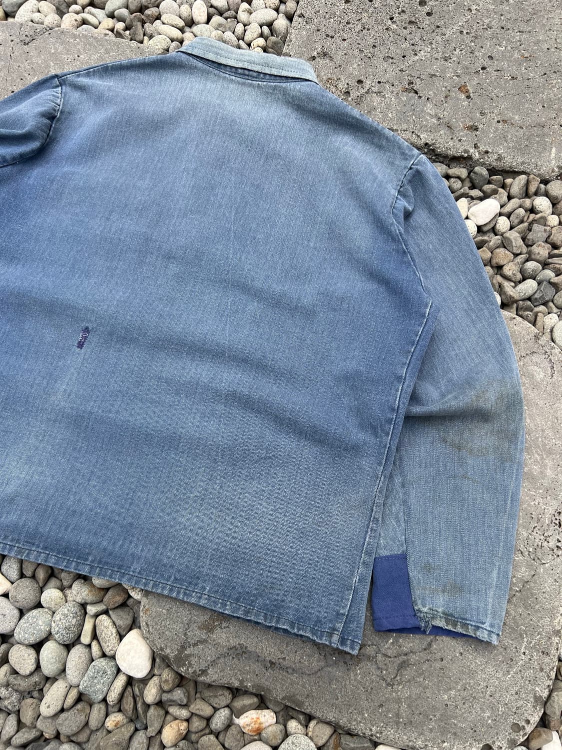 OLD FADED PATCHWORK HBT 헤링본트윌코튼 프렌치워크자켓 상품이미지9