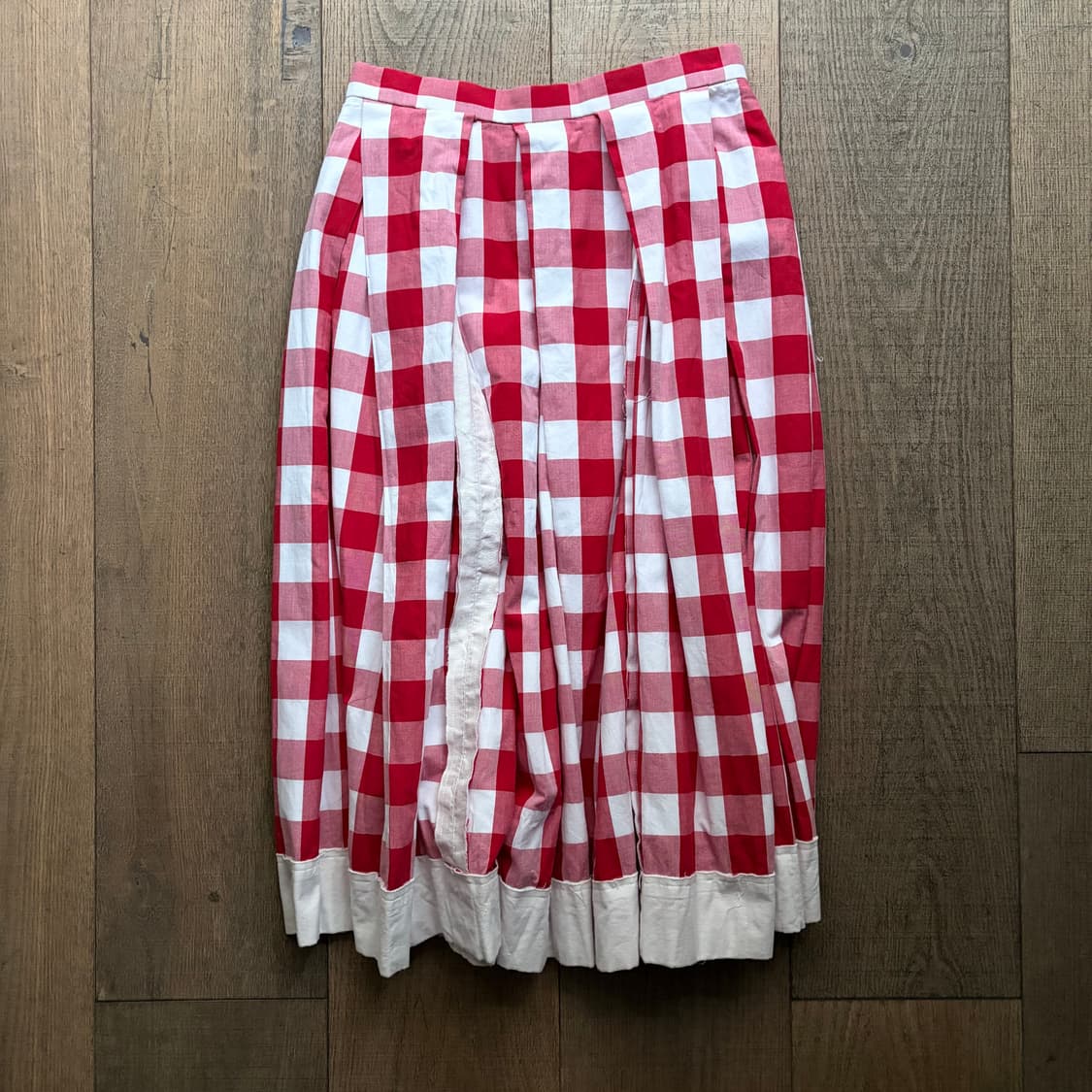 Gingham Check Distressed Pleats Skirt 상품이미지6