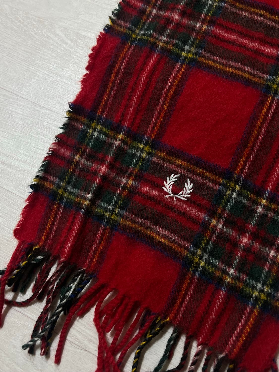 프레드페리 울 체크 머플러 상품이미지2