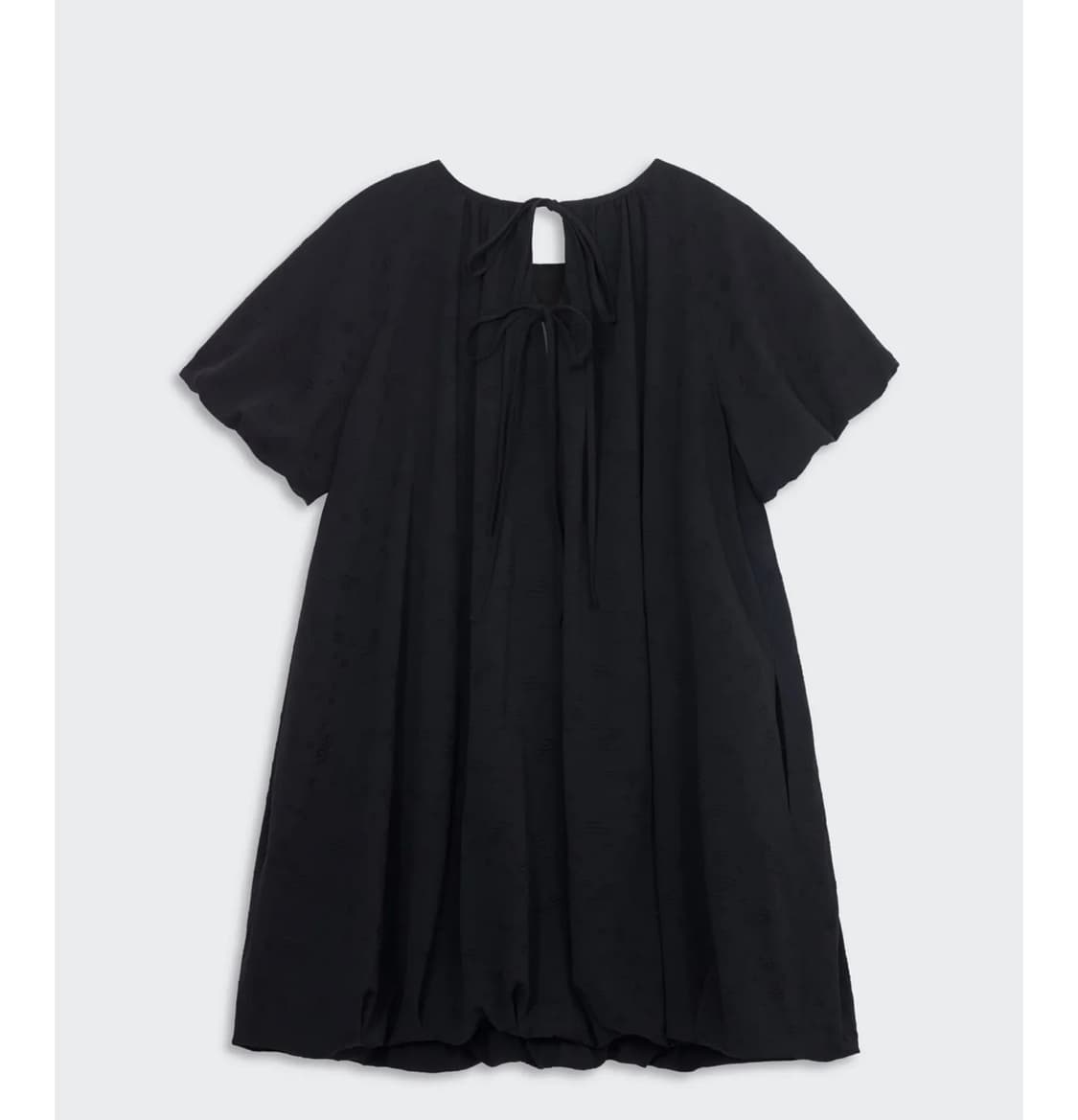 COSMOSS VOLUME MINI DRESS (FLORAL BLACK) 상품이미지3