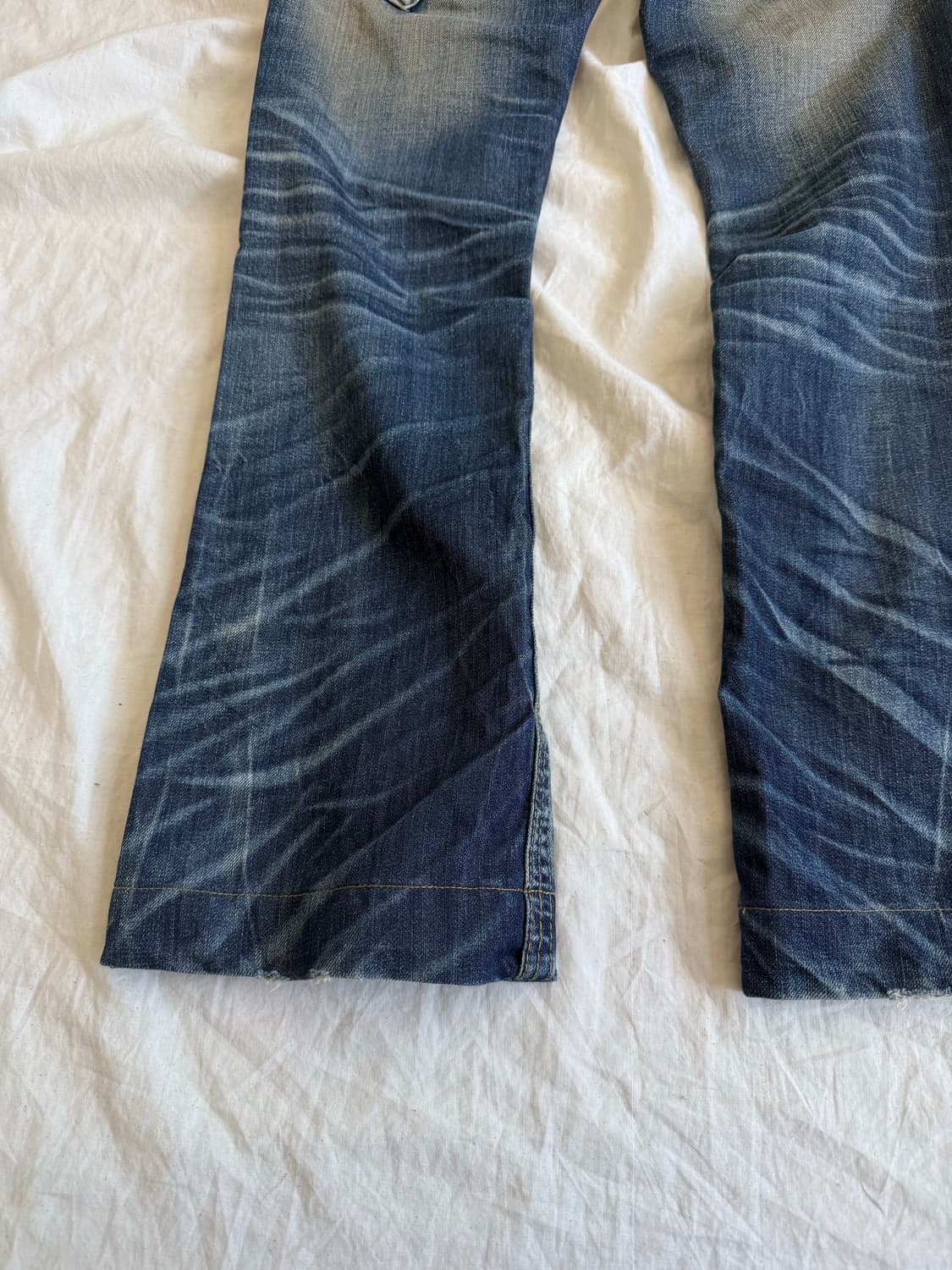 Y2k 로우라이즈 세미 부츠컷 데님팬츠 상품이미지6