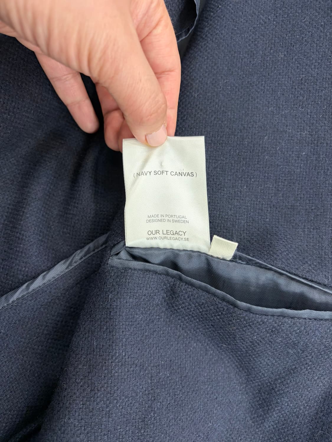 아워레가시 트위드 자켓  / 네이비 소프트 캔버스 블레이져 48 상품이미지8