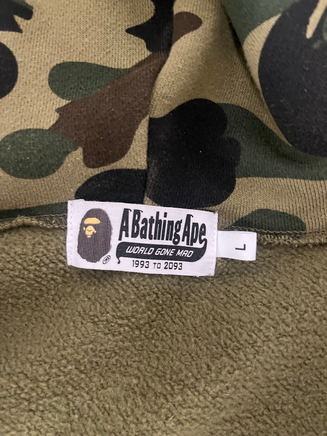 베이프 후드집업 L 상품이미지5