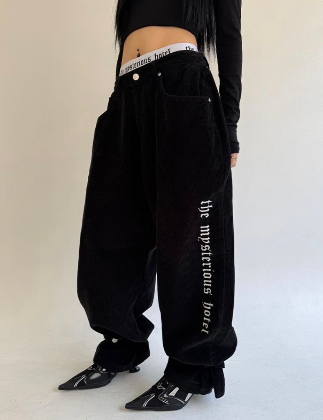 더미스테리어스호텔 코듀로이 벨티드 팬츠 1사이즈 상품이미지1