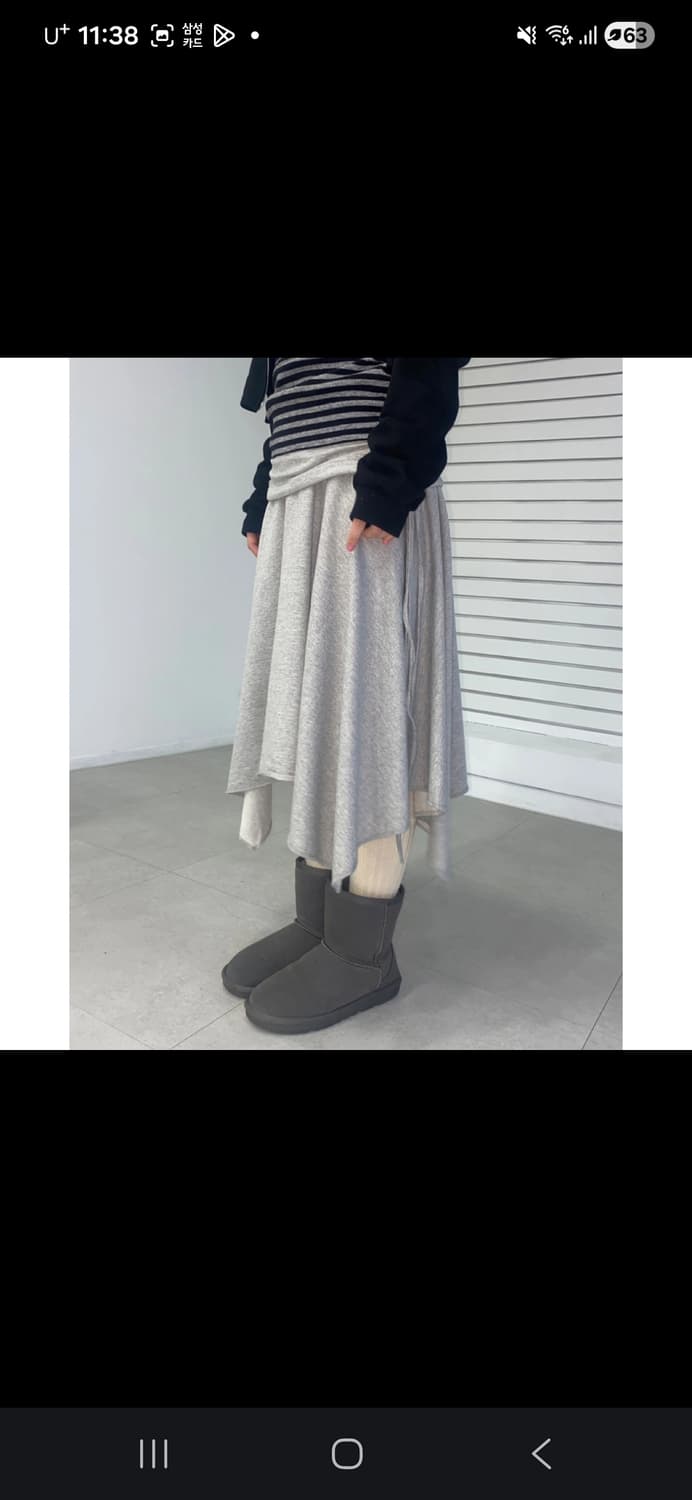 바이너리원 이즈이즈 언발 레이어드 스커트 원가 48000원 상품이미지6