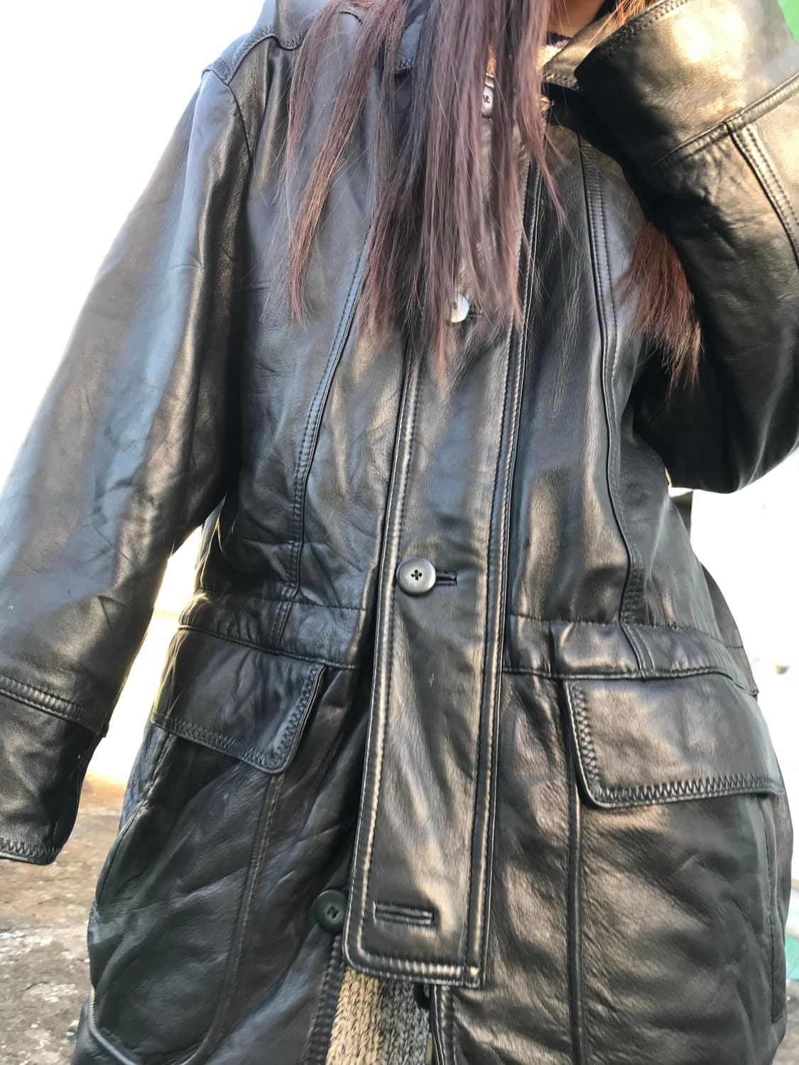 양가죽 레더 코트 상품이미지7