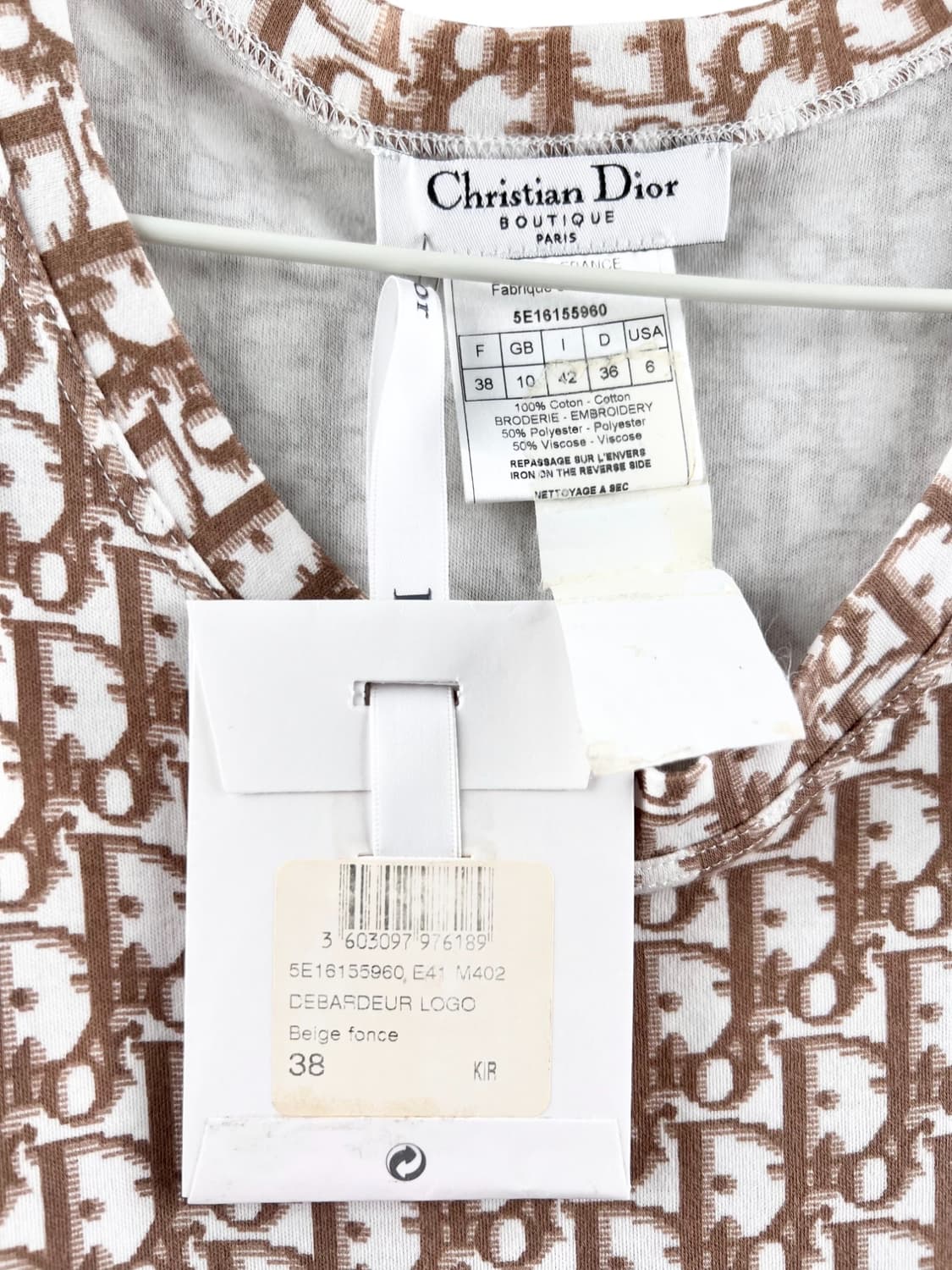 디올 오블리크 플로럴 나시 민소매 38사이즈 상품이미지5