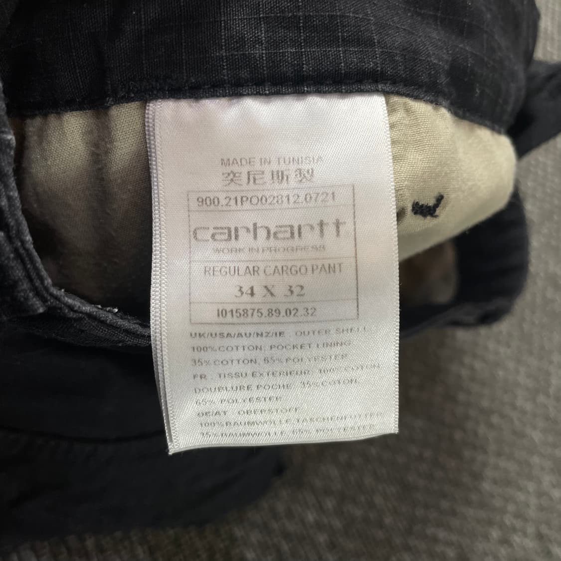 (34) 칼하트 블랙 카고 와이드 코튼 팬츠 상품이미지6