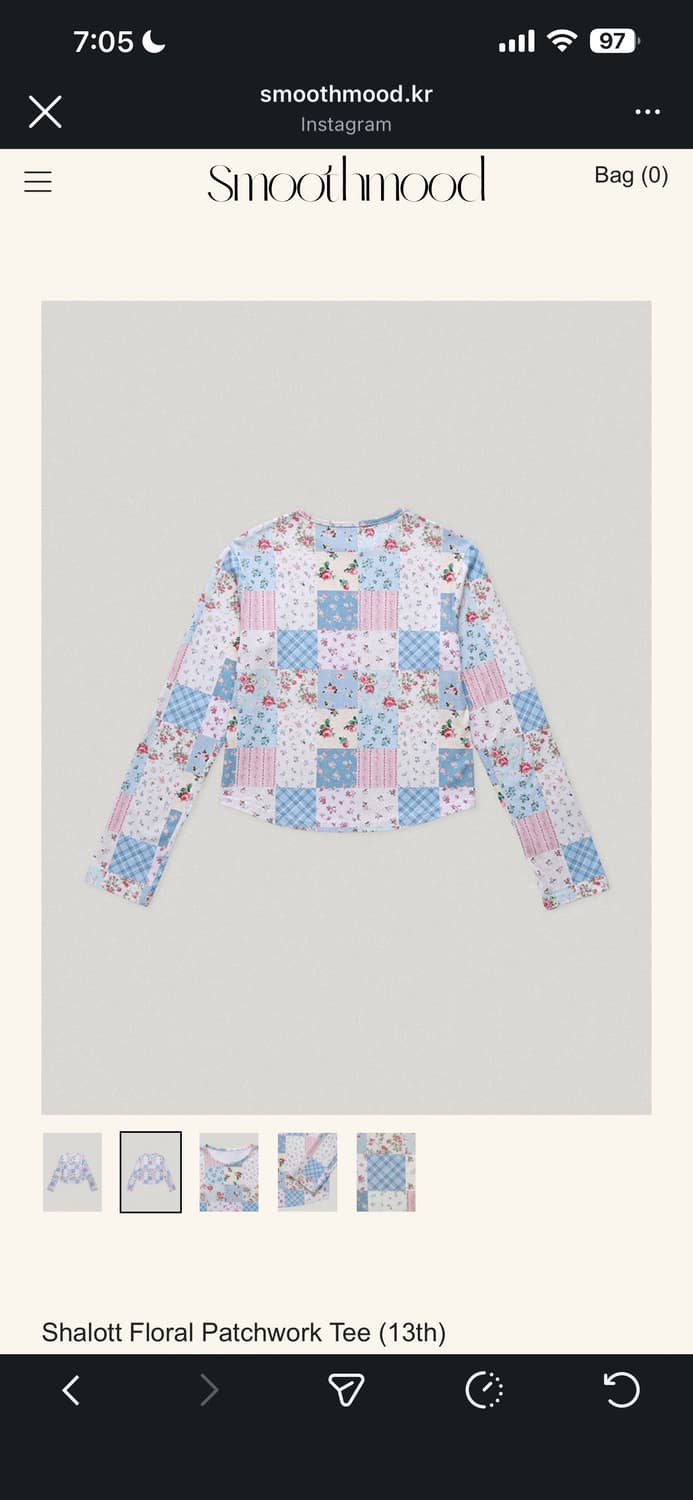 스무드무드 샬롯 플로럴 패치워크티 상품이미지1