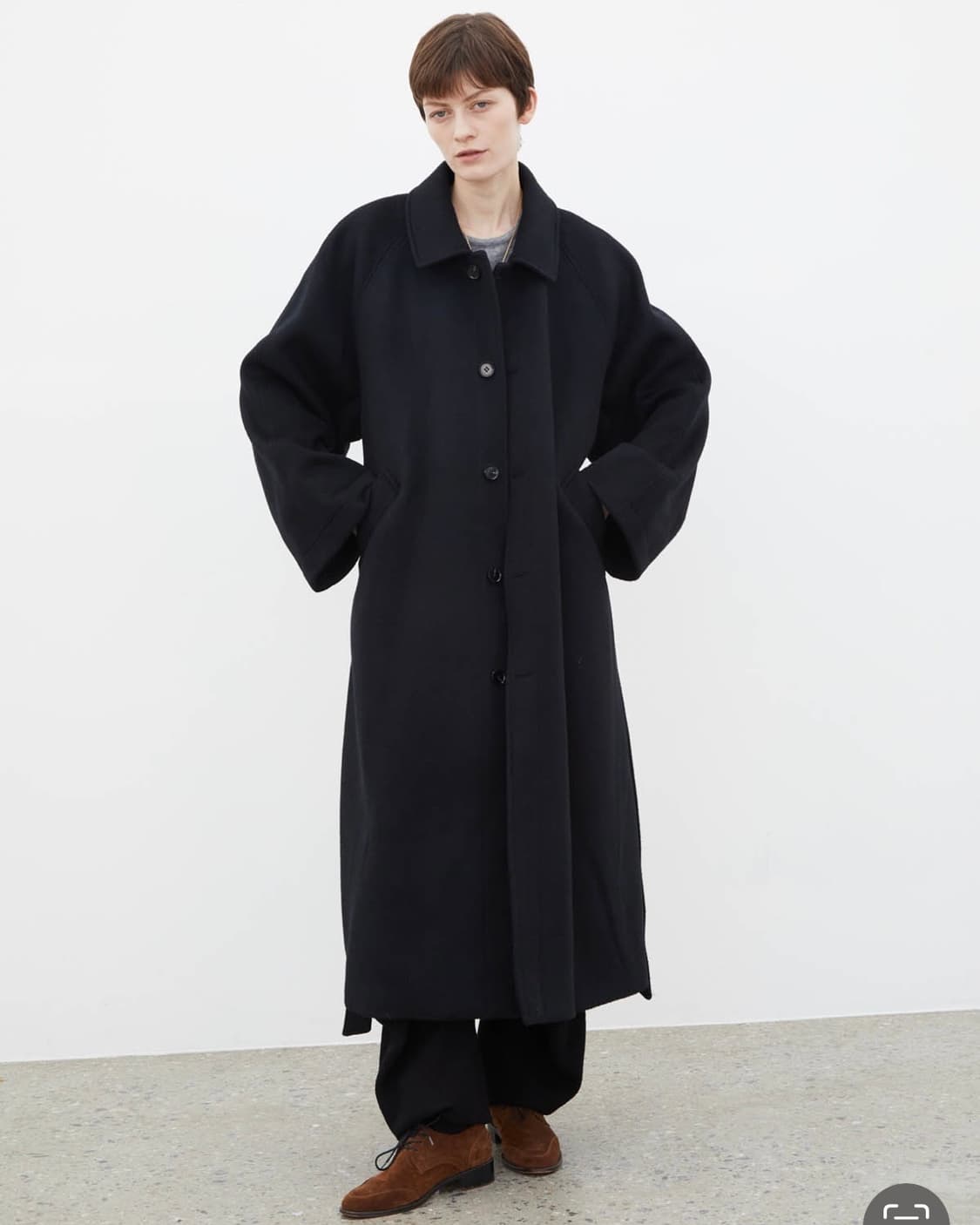 새상품) 에토스 ethos 래글런 코트 블랙 상품이미지1