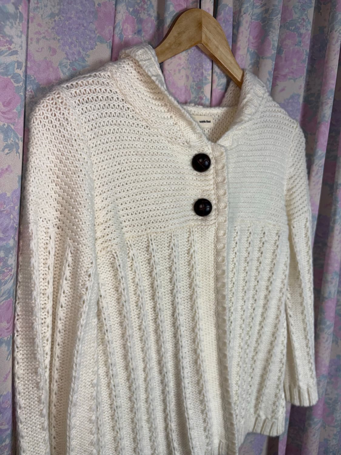 아이보리 투버튼 후드 가디건 상품이미지10