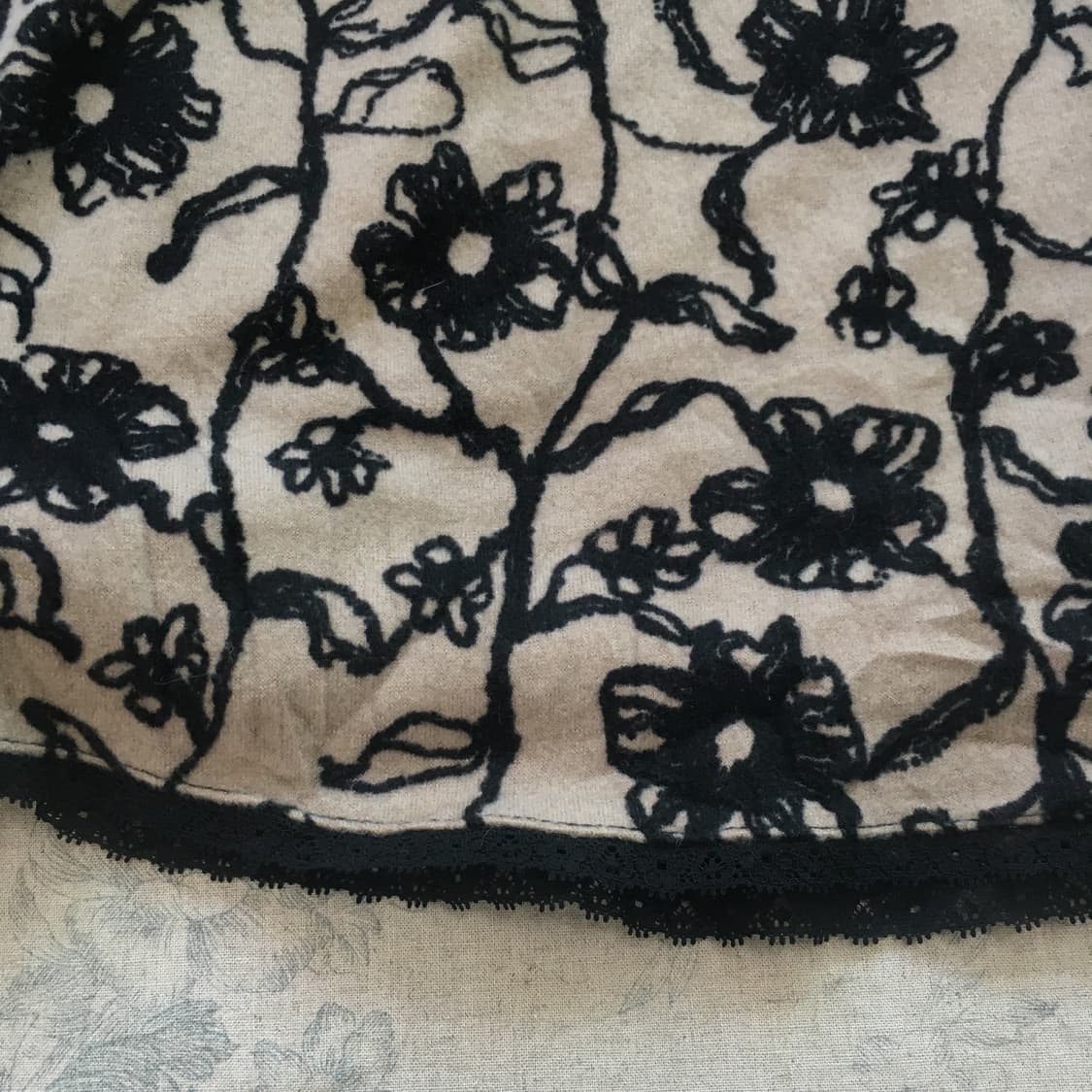 일본빈티지 앤틱 플라워 레이스 스커트 상품이미지2