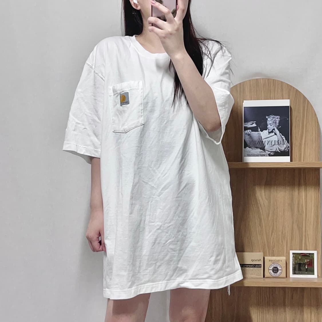 [정품] 칼하트 화이트 포켓 루즈핏 반팔티 [ XL ] 상품이미지2
