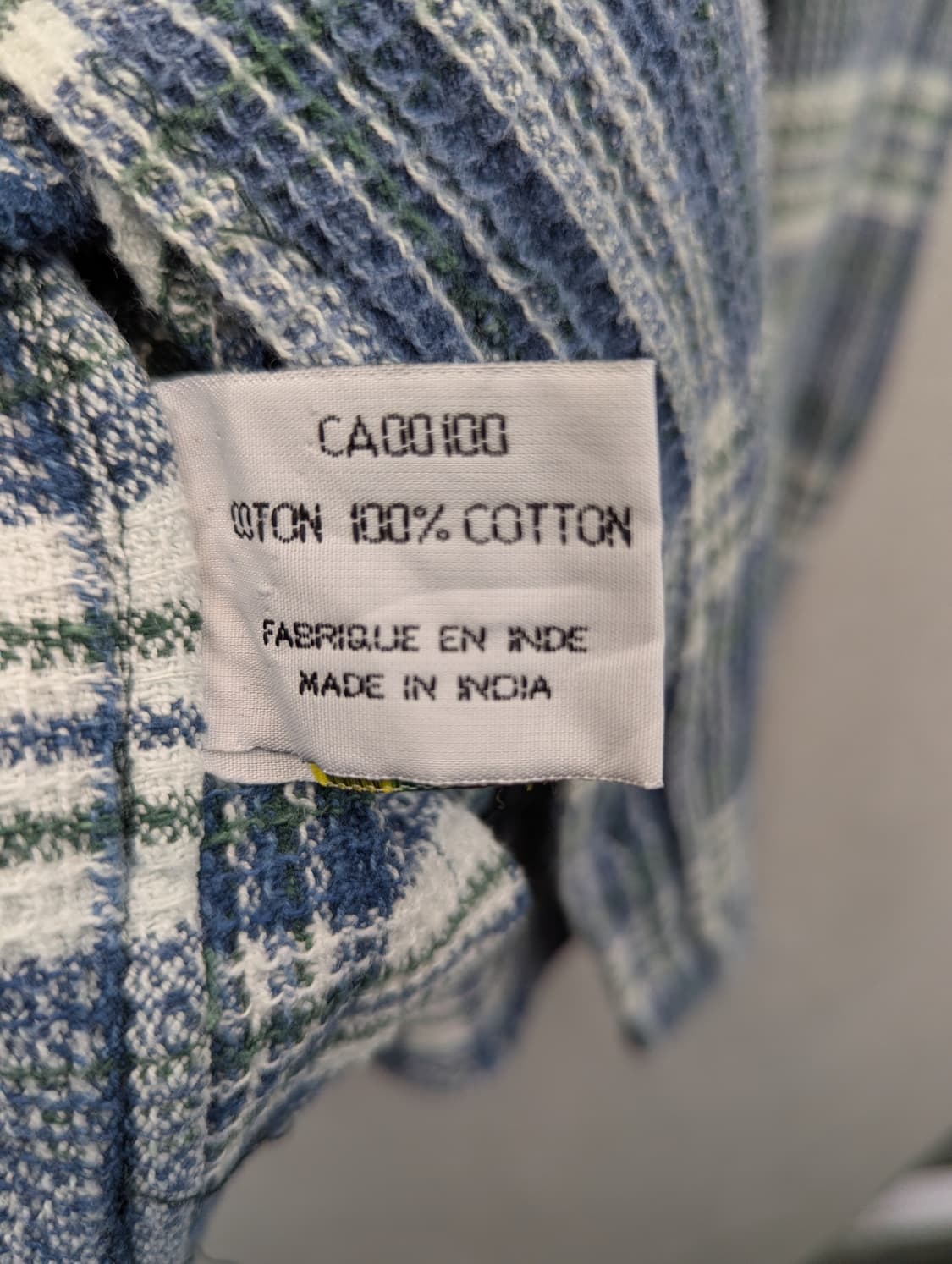 Jordache 체크 남방 셔츠 블루 M 상품이미지4
