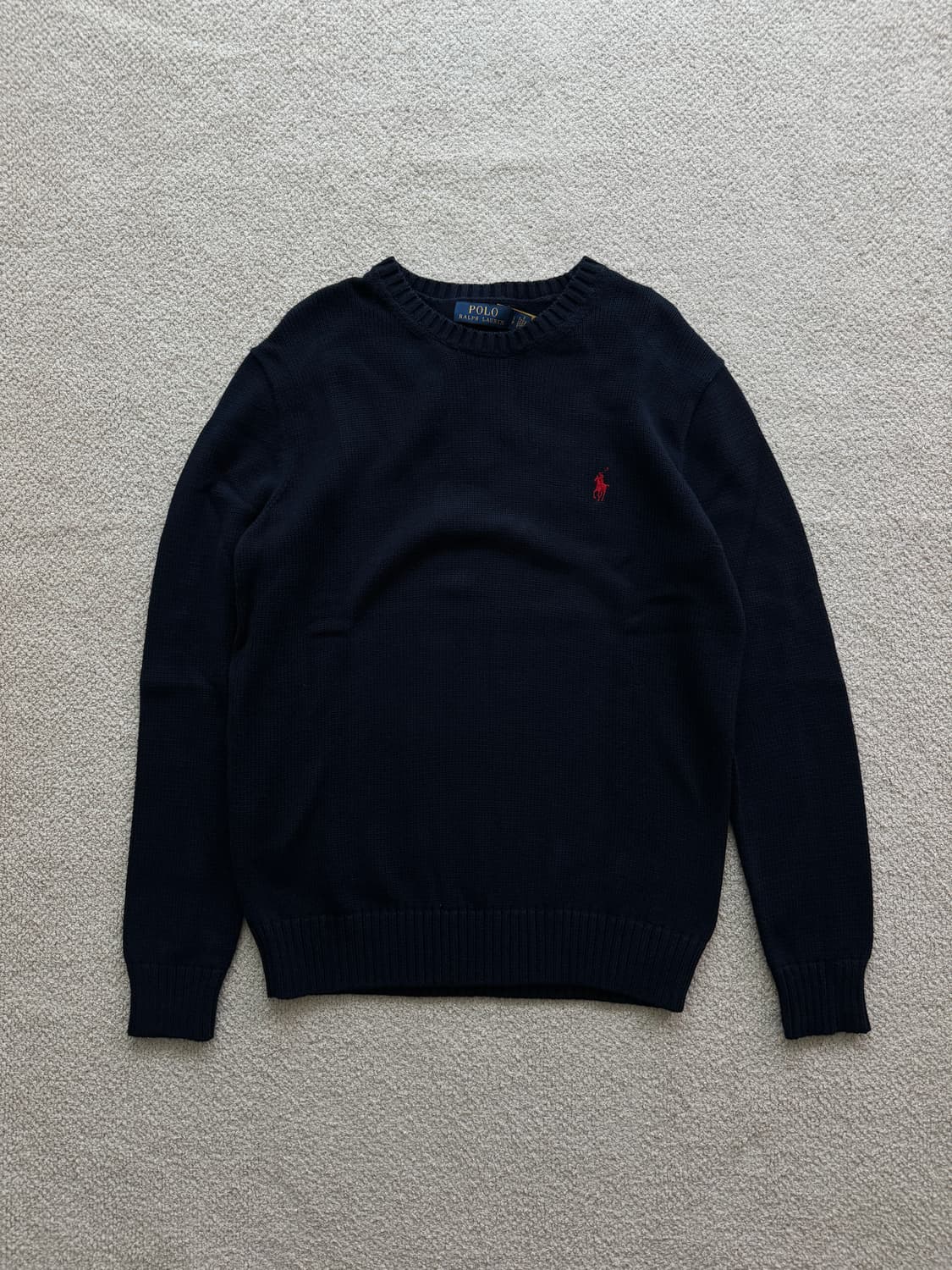 (새상품/정품) 폴로랄프로렌 코튼 크루넥 니트/S1장M1장 (네이비) 상품이미지2